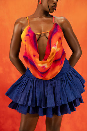 Maamé Silk Top (Orange)
